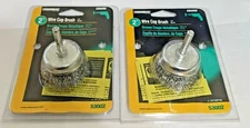 2 INCH COARSE WIRE CUP BRUSH 1/4 SHANK 4500 RPM COLUMBIAN [WILTON] (QTY: 2) NOS