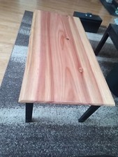 Solid Wood Live Edge Red Cedar Coffee Table 120cm x 60cm