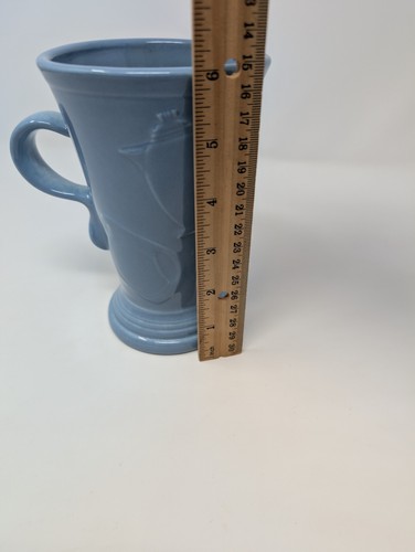 Fiesta Ware By Homer Laughlin Periwinkle Blue Pedestal Latte Mug Cup - Picture 16 of 19