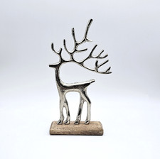 Formano Elch stehend 26 cm Alu Mangoholz Hirsch Winter Deko Weihnachten Geschenk