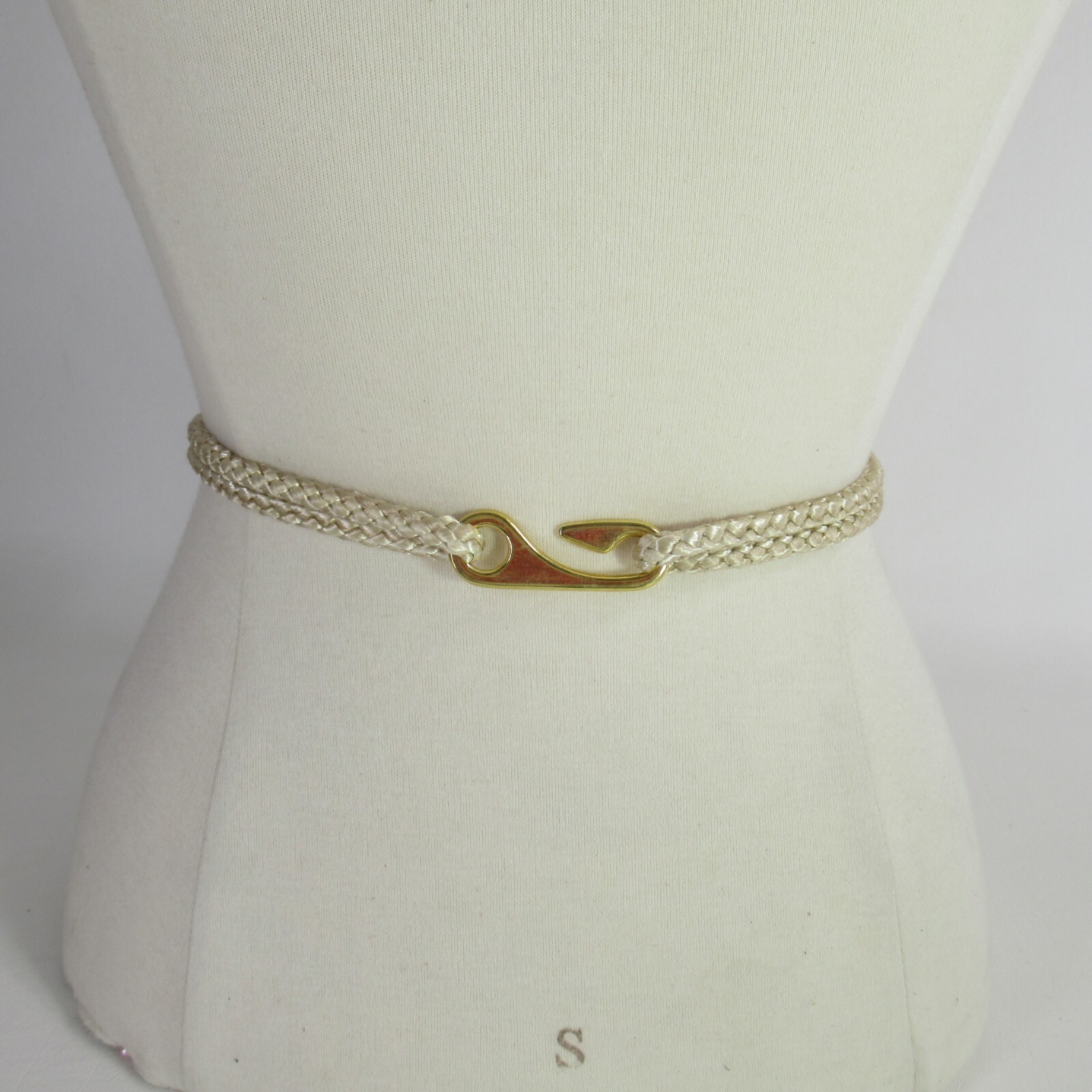 Vintage Waist Belt Women S Jute Wood Disc Knotted Macrame Stretch Rope