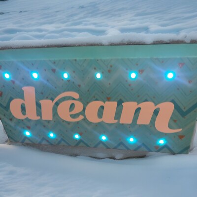 DREAM Light Up Inspirational Home Table Decor Or Wall Hanging Battery Operated