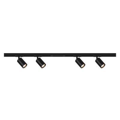 4 Wege Schienen Beleuchtungssystem Set GU10 dimmbar verstellbar Deckenstrahler schwarz