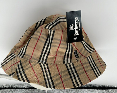 Vintage Burberrys of London Nova Check Bucket Hat Medium
