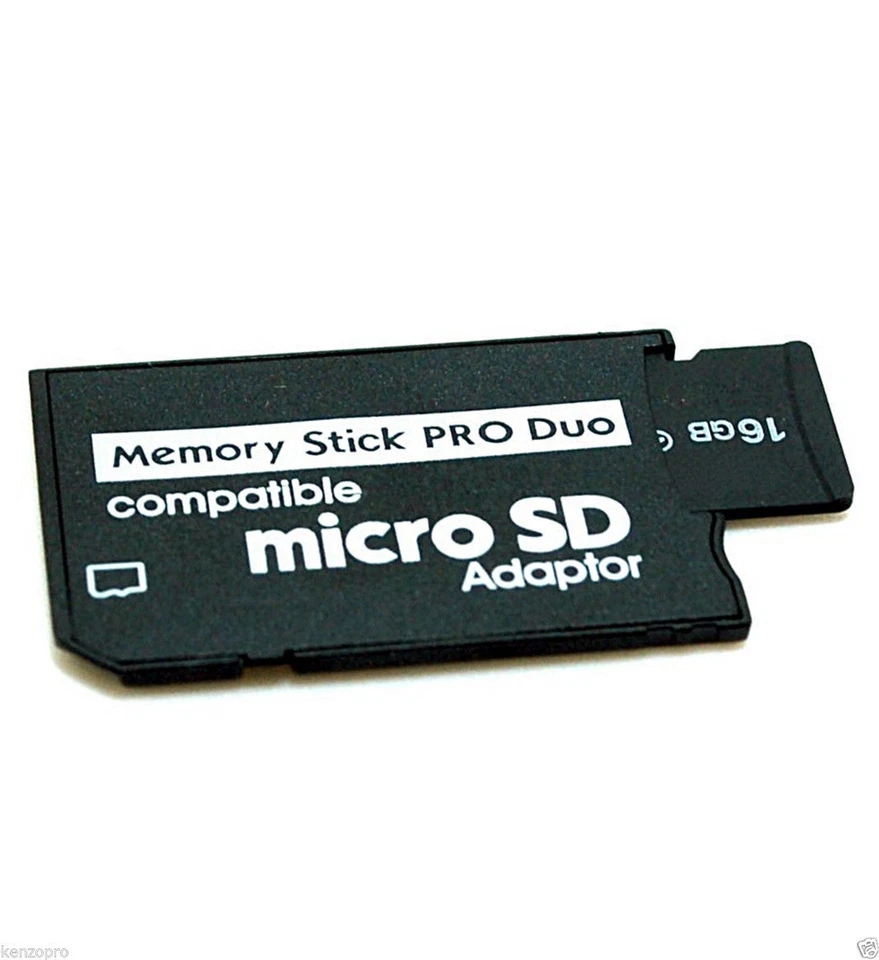 Memory Stick Pro Duo Adapter Micro SD SDHC TF Card Reader Converter Camera PSP - Image 4 of 4