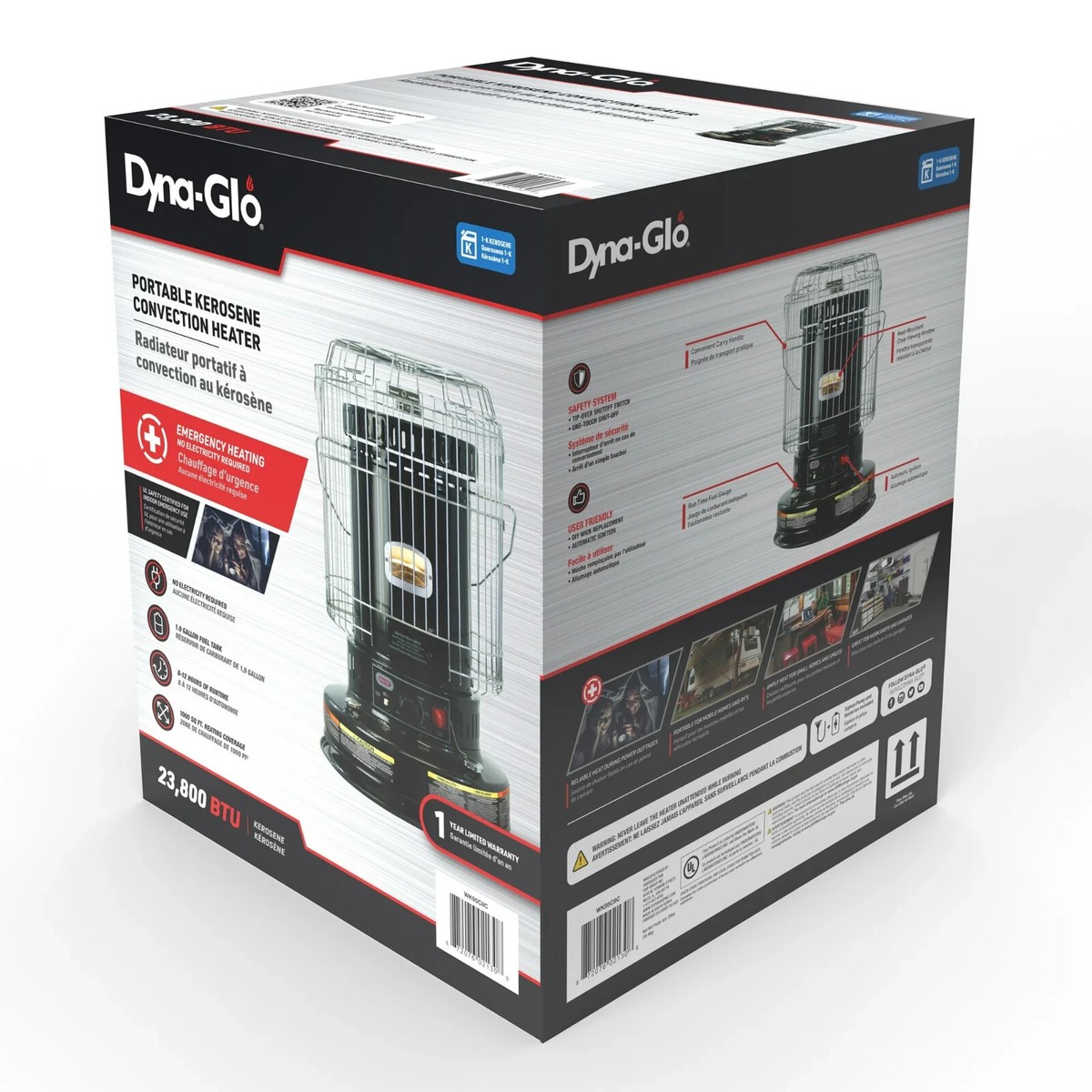 Dyna-Glo WK95C8C 23800 BTU Indoor Portable Kerosene Convection Heater