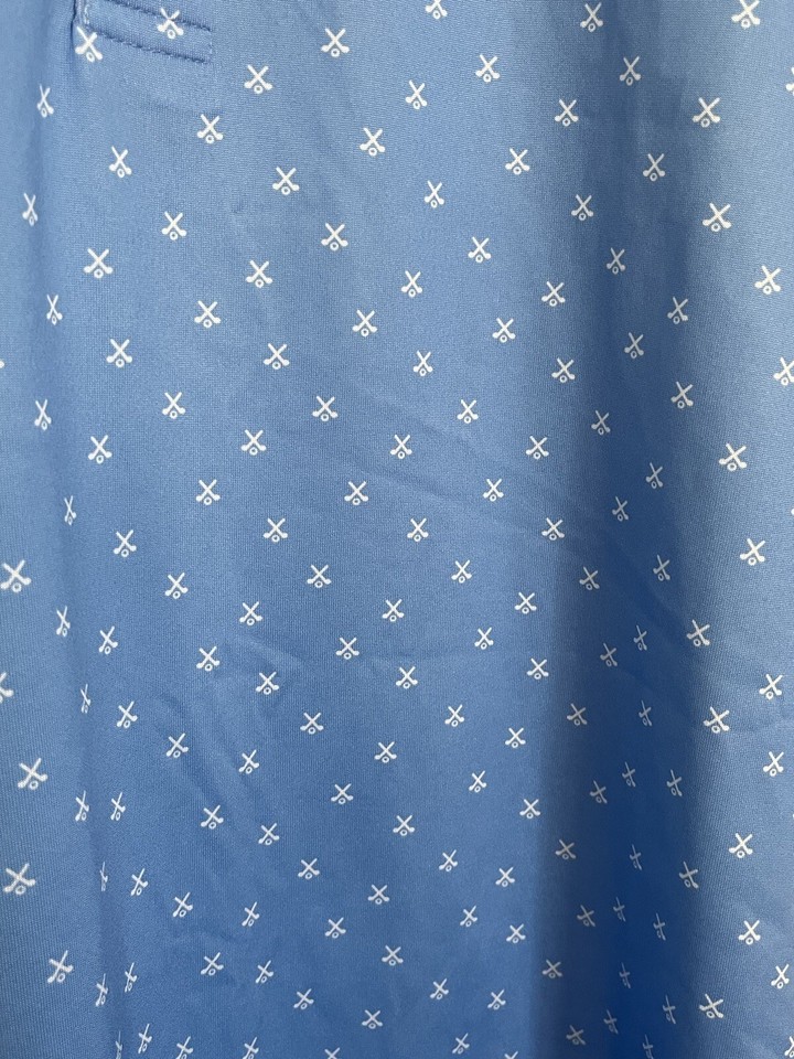 Donald Ross Golf Polo Shirt Mens XXL Blue Crossing Clubs Performance