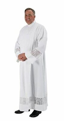 Augustinian Collection Polyester Latin Cross and IHS Lace Front Wrap ...