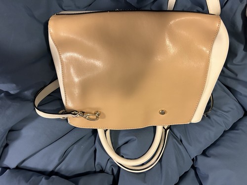 Dana Buchman Faux Leather Tan And White Satchel - Picture 6 of 10