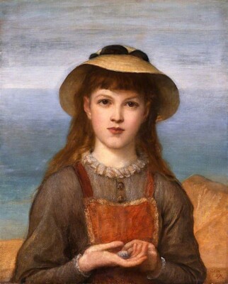 Oil painting Study-Head-of-a-Girl-George-Frederic-Watts-oil-painting Study-Head-
