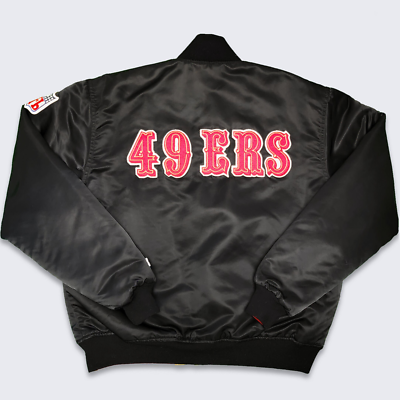 SF49ersロゴ ボンバージャケット San Francisco 49ers Vintage 80s Starter Reversible Satin Bomber