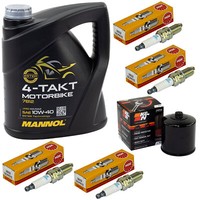 Set ÖL ÖLfilter ZüNdkerzen 4L FüR BMW K 1200 GT LT RS K1200 1997-2009 Inspektion