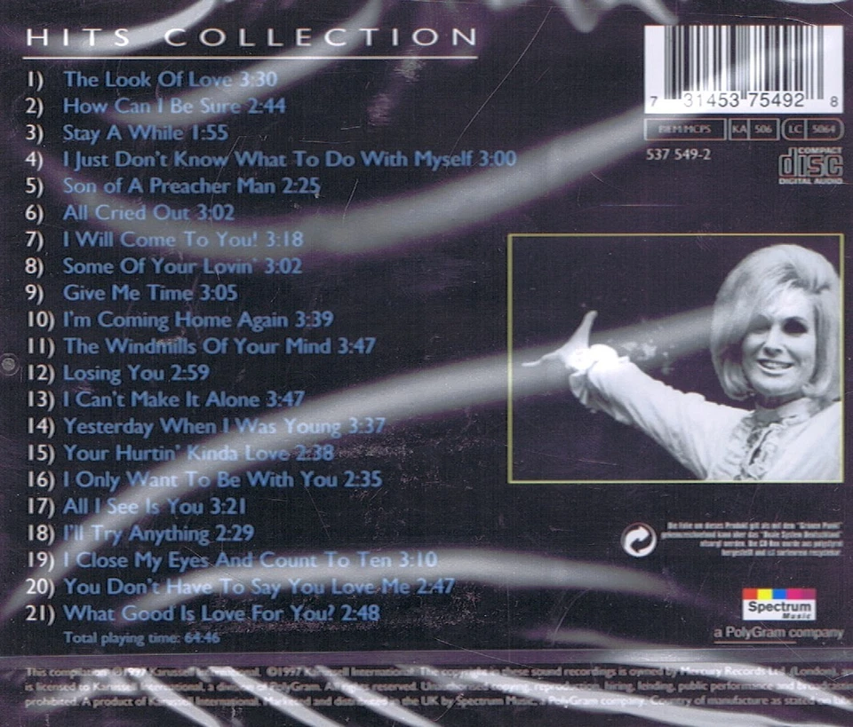 MUSIK-CD NEU/OVP - Dusty Springfield - Hits Collection - Bild 2 von 2