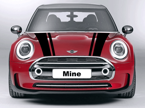 Black Hood Stripes for Mini Clubman - 2015 to Current - Exact Fit No trimming - Bild 1 von 2