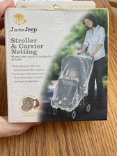Jeep stroller  carrier white mosquito and insect netting FREE SHIPPING