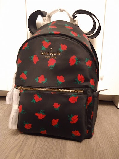 New Kate Spade Chelsea Rose Toss Printed Medium Backpack  display picture 1