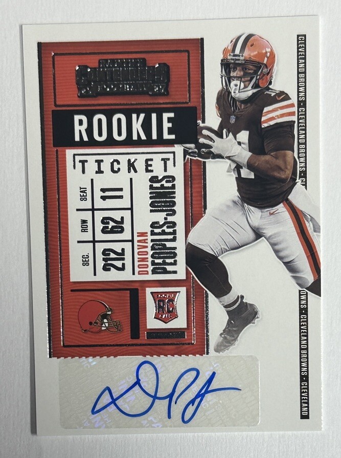 2020 Panini Contenders Rookie Ticket Donovan Peoples Jones RC Auto