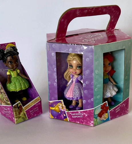 Disney Princess Mini Toddler Sparkle Dolls Bundle x7 Brand New