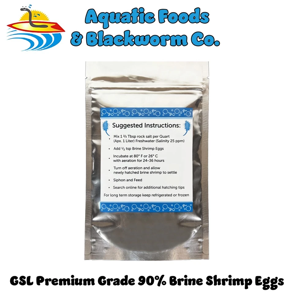 Brine Shrimp Eggs, Premium Grade 90% Hatch, Great Salt Lake (Artemia Cysts) Eggs - Image 2 of 4