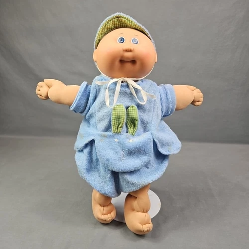 Vtg 1985 Cabbage Patch Kids Coleco Preemie Boy Head Mold 1 Blue Eyes Bald