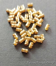 Twisted Tornado Crimp® 24kt. Gold ULTRAPLATE® .024 3mm (Pk 50). Made in USA.