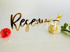 Reserved Sign Reception Wedding Table Decor Free Standing, Anniversary, Weddings