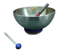 1462 gm 9" dia TONE D SACRAL CHAKRA 147hz OLD TIBETAN SINGING BOWL HAND HAMMERED