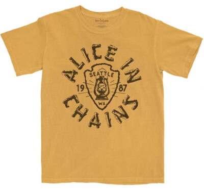T-shirt Officiel Alice In Chains - Noir, Logo, Coupe Régulière - Neuf Avec étiquettes