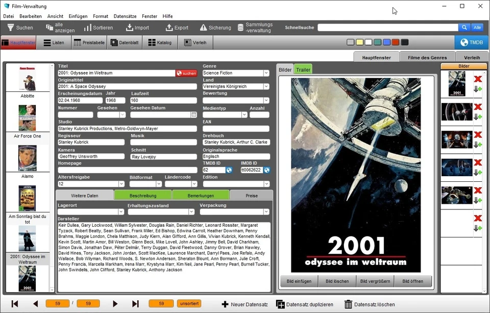 GS Film-Verwaltung - Software Programm zum Verwalten Ihrer DVD-Sammlung - Bild 2 von 4
