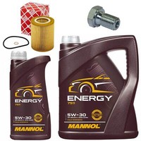 MotoröL Filter Set Mannol Energy 5W-30 6 Liter + Schraube FüR BMW 7Er 728I E38