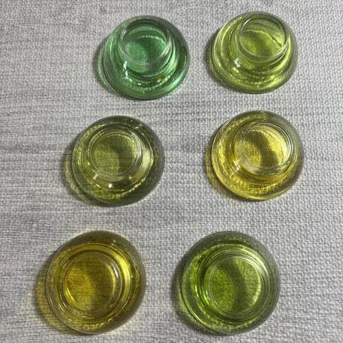"6 candelabros votivos de vidrio amarillo y verde decoración de mesa de 3"" Cottagecore" - Imagen 7 de 10