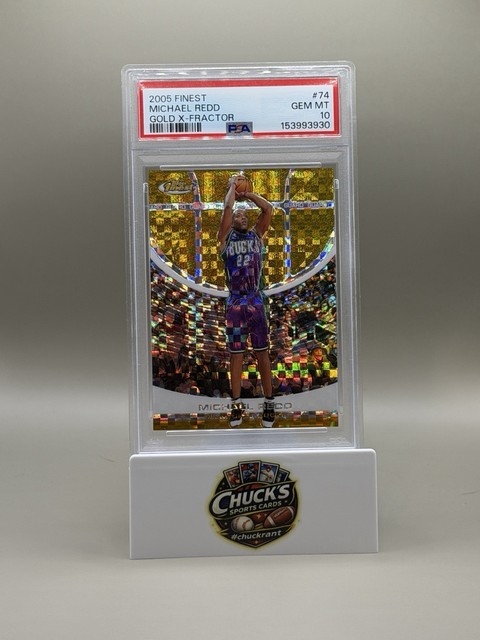 2005 Finest Michael Redd Gold X-Fractor PSA 10 /29 #74 Bucks