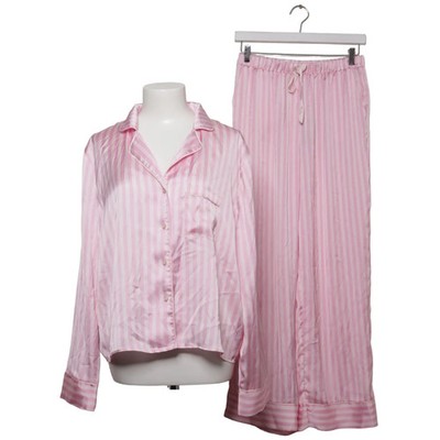 Primark, Pyjama, Größe: 40/42, Polyester, Pink/Weiß, Streifen #ESj