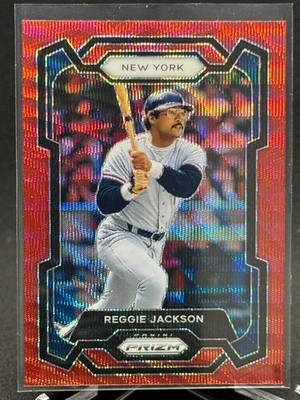 2024 Panini Prizm - Reggie Jackson - Ruby Wave Refractor - Yankees