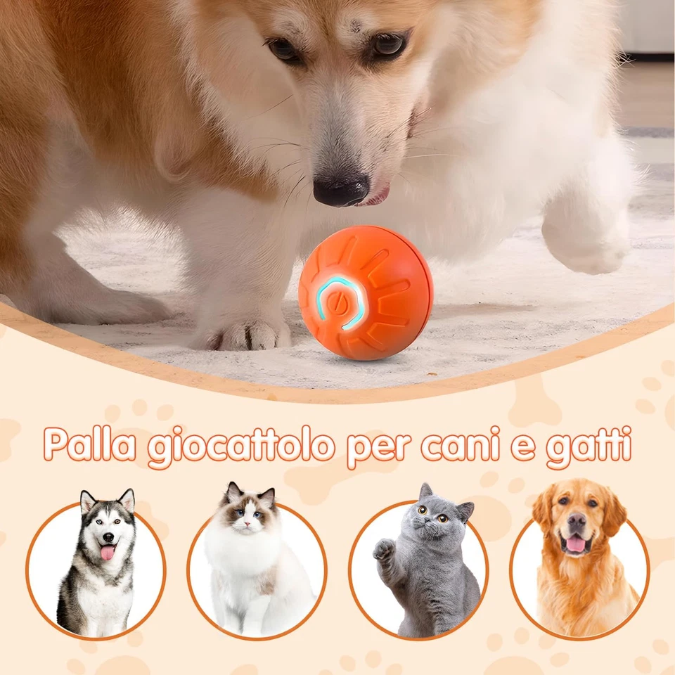 Giochi per Cani, 2025 Nuova Palla per Cani Con Luce LED, Ricaricabile Giochi Int - Immagine 4 di 4