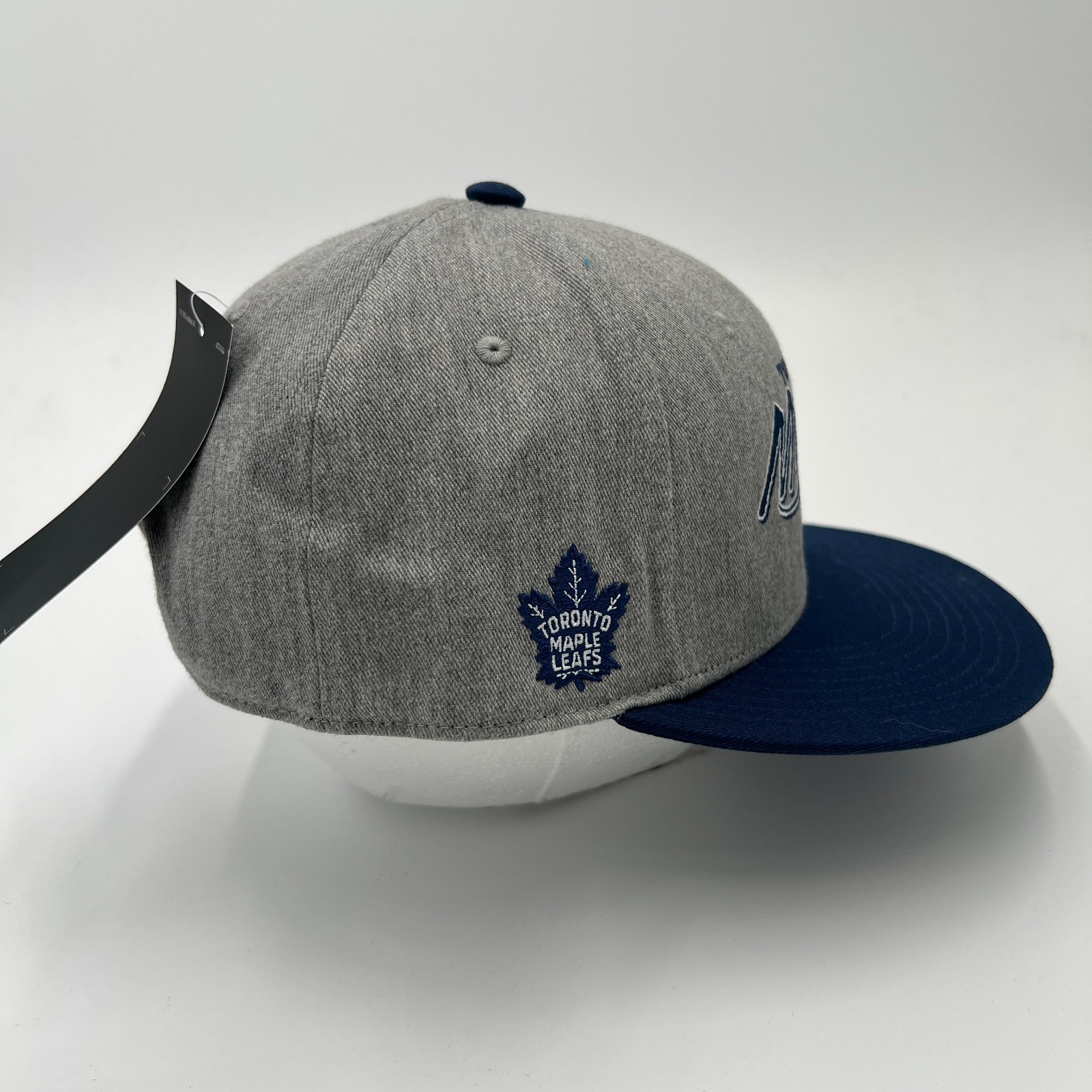 Vintage Adidas Mens Gray NHL Toronto Maple Leafs Flat Brim Snapback Hat Cap NWT thumbnail 4