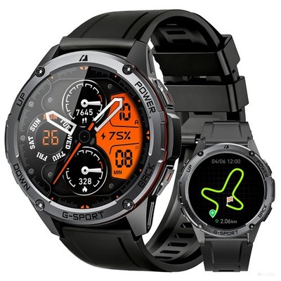 Smart Watch with Built-in GPS, 1.43'' AMOLED Rugged Smart Watch for Men, 100+ Spo
