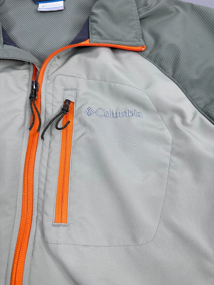 Columbia Softshell Jacket Mens Large Lightweight Olive Full Zip - Image 2 of 4