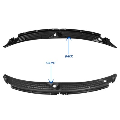 Newpoint Motor Cowl Vent Grille Cover Panel Set For 2004-2008 Ford F-150 (Left & Right, Black)