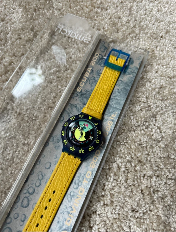 Reloj Swatch Scuba 200 principios de los 90 BNWT Foto 2 de 3