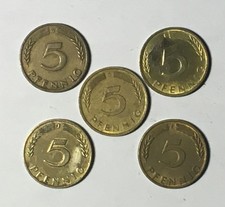 Lot 5 Coin Germany 5 pfennigs 1950 1970 1972 1975