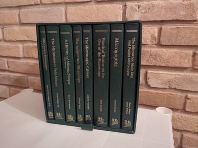 History Of The Microscope 8 Book Set Science Heritage Limited Hardcover.