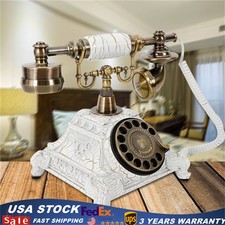 Antique European Style Old Fashioned Rotary Dial Phone,Vintage Handset Telephone