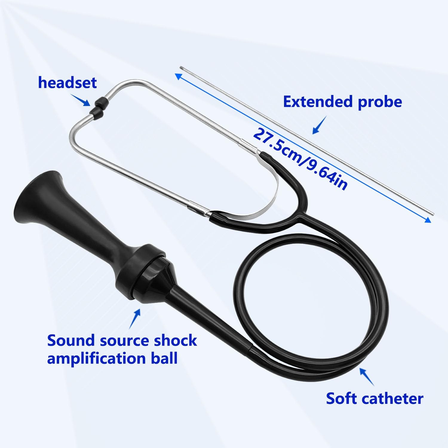 Testeur de bruit de moteur ZKTOOL à double sonde sensible pour diagnostic auto