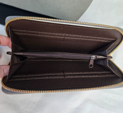 Borsa a tracolla Elim & Paul con portafoglio abbinato grigia nuova senza etichetta - Foto 10 di 17