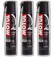 Motul MC Care C2+ Chain Lube Road Kettenspray 3X400 Ml SprüHfett Ptfe Weiß