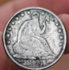 1854-O Arrows Seated Liberty Quarter 25c US 90% Silver Coin
