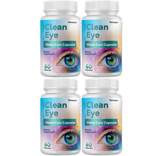 Clean Eye Vision Support Formula, 4 Bottles Genuine Vision Care Supplement