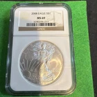 2008 American Silver Eagle NGC  MS 69 Brown Label 🦅 .999 Fine Silver