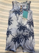 Posh Peanut Size 18-24M Short Bamboo Shortall Palm Tree Retail 44